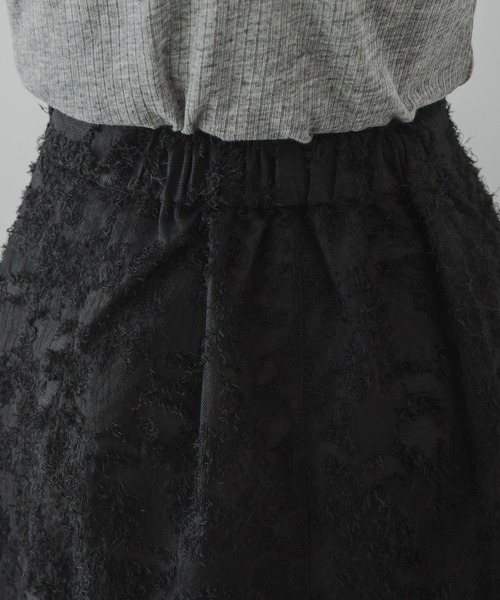 rectangle（レクタングル）の「フリンジジャガードジップスカート（スカート・レディース・ブラック/オフホワイト・FREE）」の9枚目の写真