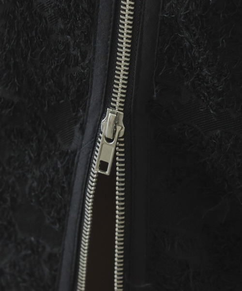 rectangle（レクタングル）の「フリンジジャガードジップスカート（スカート・レディース・ブラック/オフホワイト・FREE）」の10枚目の写真