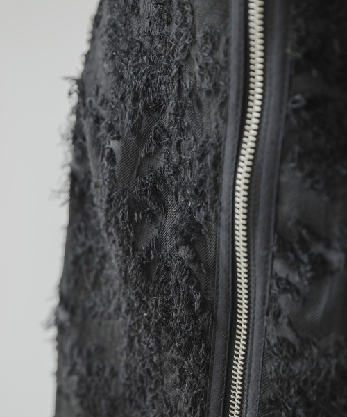 rectangle（レクタングル）の「フリンジジャガードジップスカート（スカート・レディース・ブラック/オフホワイト・FREE）」の11枚目の写真