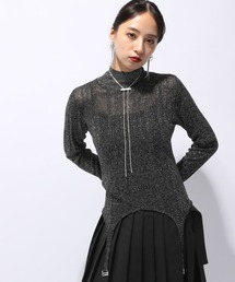 HARE | ラメシアーハイネックニット(HARE)(ニット/セーター)