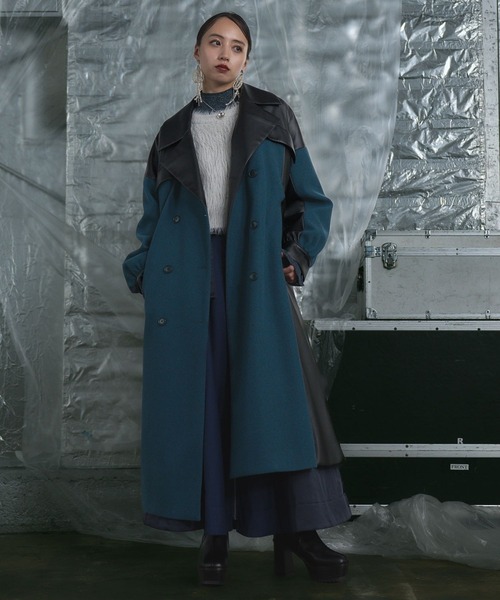 HARE（ハレ）の「ラメシアーハイネックニット(HARE)（ニット/セーター・レディース・ブルーグリーン/ブラック・FREE）」の3枚目の写真