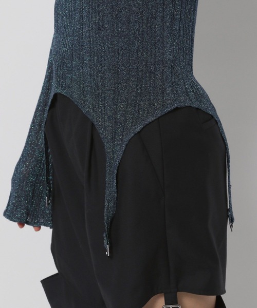 HARE（ハレ）の「ラメシアーハイネックニット(HARE)（ニット/セーター・レディース・ブルーグリーン/ブラック・FREE）」の19枚目の写真