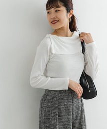 F by ROSSO アシメボートネックプルオーバー