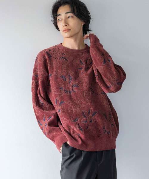 LOWRYS FARM(ローリーズファーム)の「モールジャガードクルー 132983(ニット/セーター・メンズ・レッド/ブルー・MEDIUM/LARGE)」の5枚目の写真