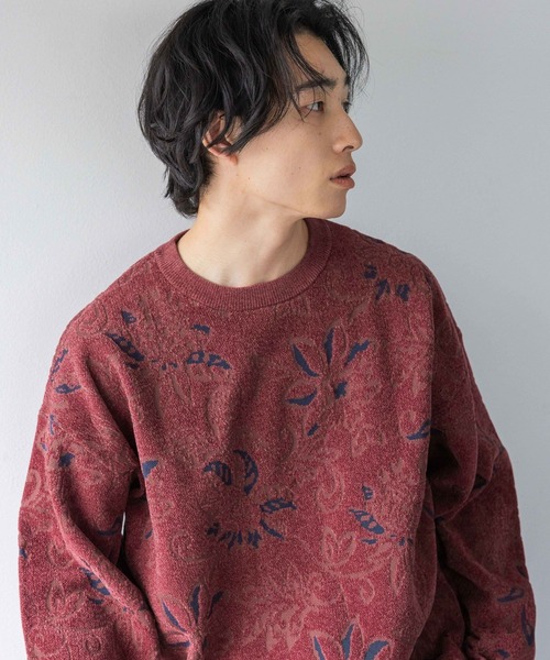 LOWRYS FARM(ローリーズファーム)の「モールジャガードクルー 132983(ニット/セーター・メンズ・レッド/ブルー・MEDIUM/LARGE)」の7枚目の写真