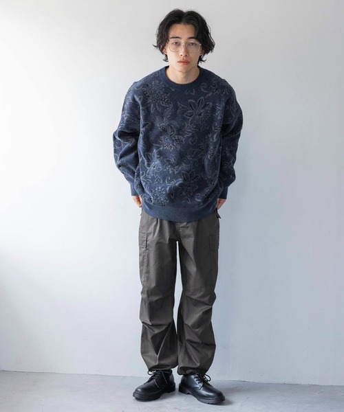 LOWRYS FARM(ローリーズファーム)の「モールジャガードクルー 132983(ニット/セーター・メンズ・レッド/ブルー・MEDIUM/LARGE)」の9枚目の写真