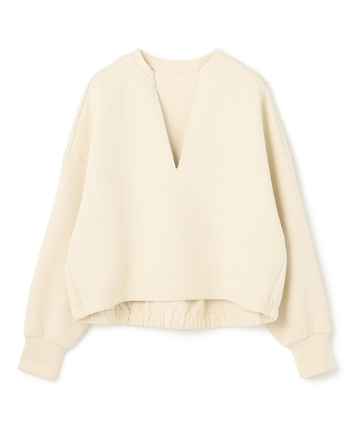 UNFILO(アンフィーロ)の「BEAUTY FORM JERSEY キーネックプルオーバー(スウェット・レディース・アイボリー系/グレー系/ライトグレー系/ピンク系/ブラック系/イエロー系・SMALL/MEDIUM)」の17枚目の写真