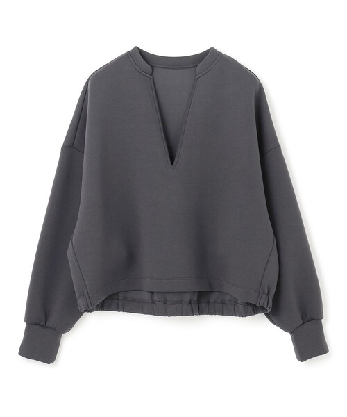 UNFILO(アンフィーロ)の「BEAUTY FORM JERSEY キーネックプルオーバー(スウェット・レディース・アイボリー系/グレー系/ライトグレー系/ピンク系/ブラック系/イエロー系・SMALL/MEDIUM)」の14枚目の写真