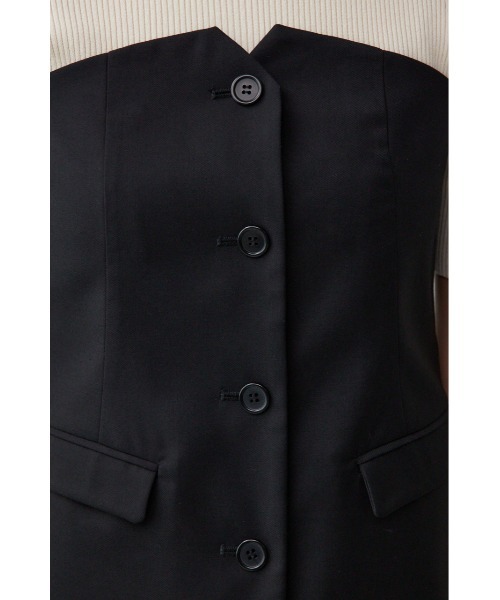 AZUL by moussy（アズールバイマウジー）の「ベアトップビスチェ（チューブトップ・レディース・ブラック/グレー系その他・FREE）」の9枚目の写真