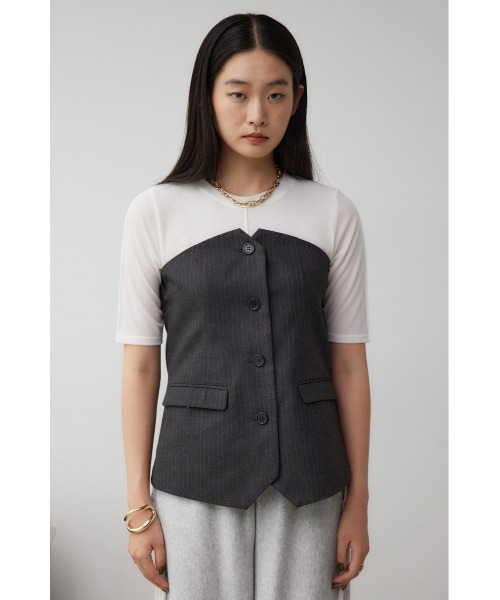 AZUL by moussy（アズールバイマウジー）の「ベアトップビスチェ（チューブトップ・レディース・ブラック/グレー系その他・FREE）」の17枚目の写真