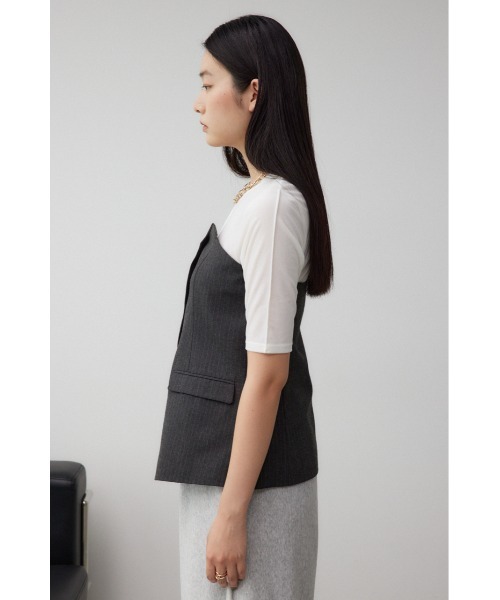 AZUL by moussy（アズールバイマウジー）の「ベアトップビスチェ（チューブトップ・レディース・ブラック/グレー系その他・FREE）」の18枚目の写真