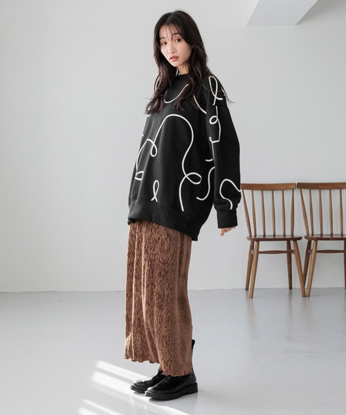 LOWRYS FARM(ローリーズファーム)の「シャイニーベロアタイトSK 136552(スカート・レディース・グリーン/ブラック/アイボリー/グレー/レオパード/ブルー/ブラウン・FREE)」の20枚目の写真