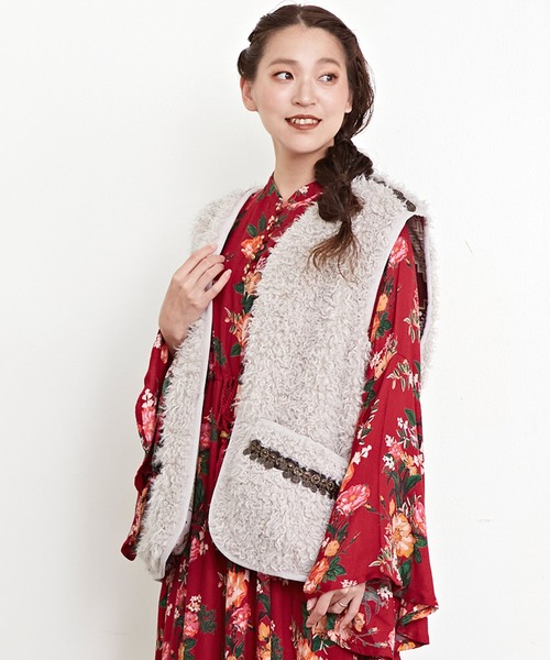 チャイハネ リバーシブルモケベジャケット リバーシブル】モケベメンズジャケット(WHITE): 『チャイハネ