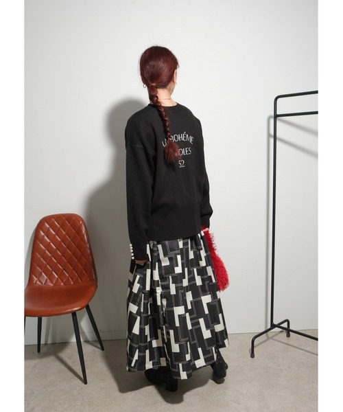 【LOEWE】関税・送料込★ベルト付きウールドレス ワンピース Leja（レジャ）の「【LEJA】ウエストベルト付き透け感刺繍レース