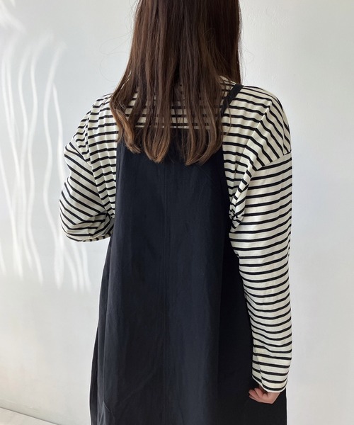 AS KNOW AS plus（アズノゥアズプラス）の「◇バルーンエプロンワンピ―ス（ワンピース・レディース・ブラック/チェック/カーキ/オレンジ・FREE）」の10枚目の写真