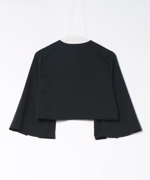 axes femme（アクシーズファム）の「ケープボレロ風ジャケット（ノーカラージャケット・レディース・ブラック/キナリ・FREE）」の22枚目の写真