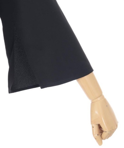 axes femme（アクシーズファム）の「ケープボレロ風ジャケット（ノーカラージャケット・レディース・ブラック/キナリ・FREE）」の20枚目の写真