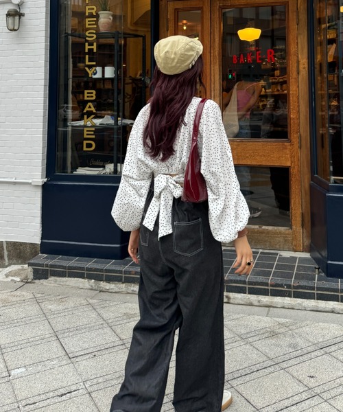 efill(エフィル)の「ドット柄 ブラウス(シャツ/ブラウス・レディース・ホワイト・FREE)」の7枚目の写真