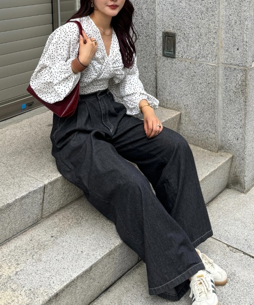 efill(エフィル)の「ドット柄 ブラウス(シャツ/ブラウス・レディース・ホワイト・FREE)」の22枚目の写真