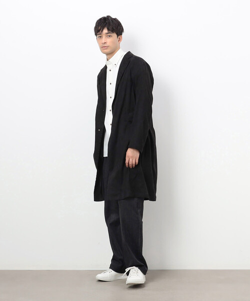 COMME CA COMMUNE(コムサコミューン)の「ライトコート(チェスターコート・メンズ・ネイビー/ブラック・MEDIUM/LARGE)」の3枚目の写真