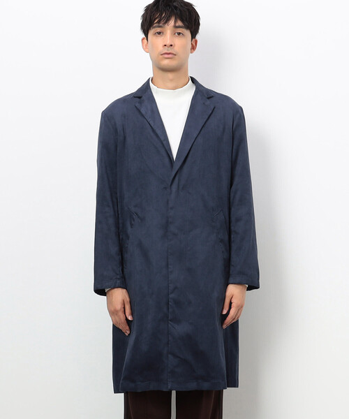 COMME CA COMMUNE(コムサコミューン)の「ライトコート(チェスターコート・メンズ・ネイビー/ブラック・MEDIUM/LARGE)」の9枚目の写真