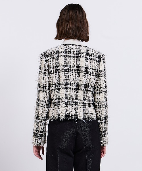 ノーカラーツイードジャケット（ノーカラージャケット）｜Sov.（ソブ）