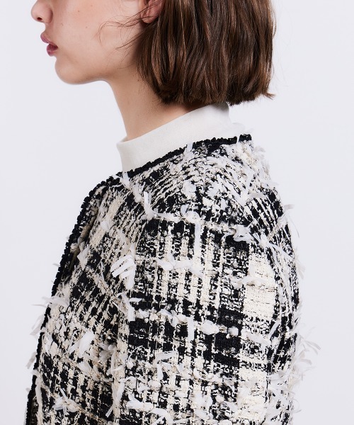 ノーカラーツイードジャケット（ノーカラージャケット）｜Sov.（ソブ）