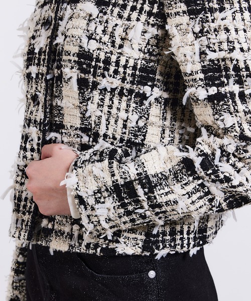 ノーカラーツイードジャケット（ノーカラージャケット）｜Sov.（ソブ）