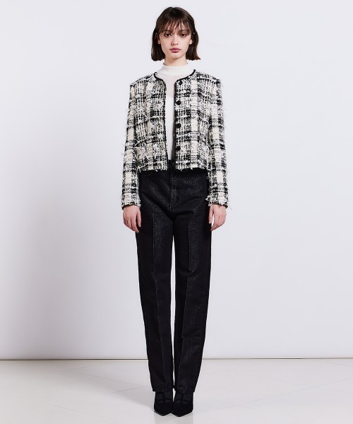 ノーカラーツイードジャケット（ノーカラージャケット）｜Sov.（ソブ）