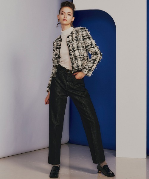 ノーカラーツイードジャケット（ノーカラージャケット）｜Sov.（ソブ）