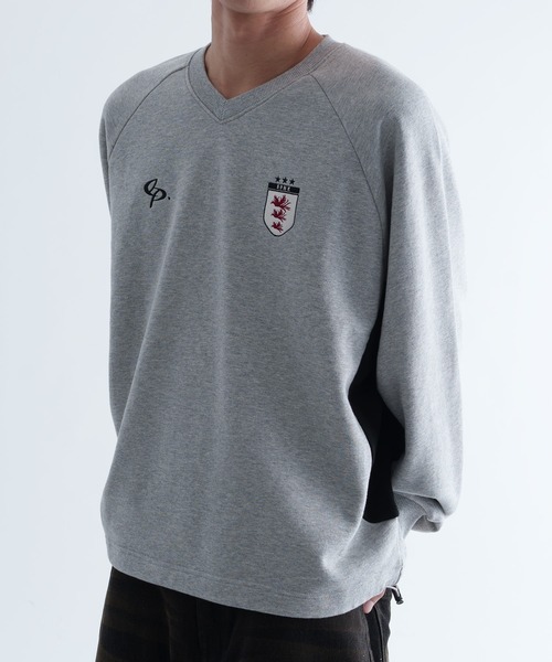 epnok（エプノック）の「【EPNK】Uniform raglan sweat shirt / ユニフォームラグランスウェット（スウェット・メンズ・グレー/ブラック・SMALL/MEDIUM/LARGE）」の4枚目の写真