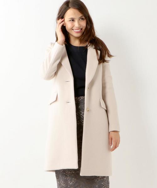 Jewel Changes(ジュエルチェンジズ)の「●JOC 15FW W チェスター コート(チェスターコート・レディース・ナチュラル/ブラウン/ネイビー・36/38)」の10枚目の写真