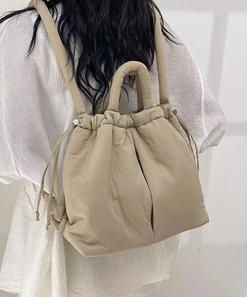 CALIFORNIA OUTFITTERS（カリフォルニア アウトフィッターズ）の「3-9D6 2WAY SOFT BAG バルーン 巾着 スライドショルダーバッグ（ショルダーバッグ・レディース・ブルー/ブラック/オリーブ/ベージュ・ONESIZE）」の13枚目の写真