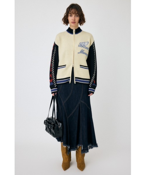 MOUSSY(マウジー)の「HONDA JACQUARD ニットカーディガン(カーディガン/ボレロ・レディース・ネイビー/アイボリー・FREE)」の6枚目の写真