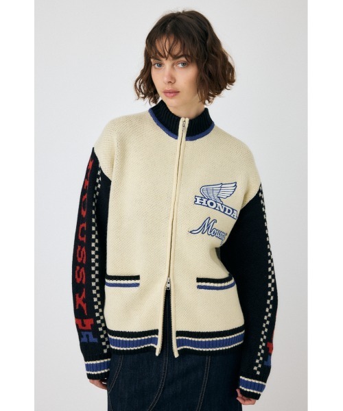 MOUSSY(マウジー)の「HONDA JACQUARD ニットカーディガン(カーディガン/ボレロ・レディース・ネイビー/アイボリー・FREE)」の7枚目の写真