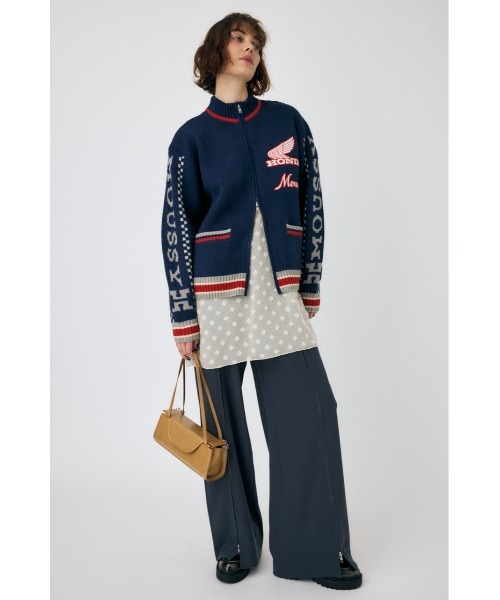 MOUSSY(マウジー)の「HONDA JACQUARD ニットカーディガン(カーディガン/ボレロ・レディース・ネイビー/アイボリー・FREE)」の13枚目の写真