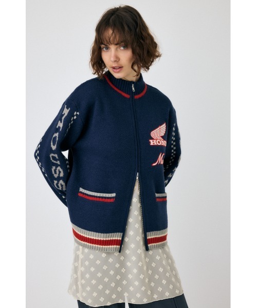MOUSSY(マウジー)の「HONDA JACQUARD ニットカーディガン(カーディガン/ボレロ・レディース・ネイビー/アイボリー・FREE)」の16枚目の写真