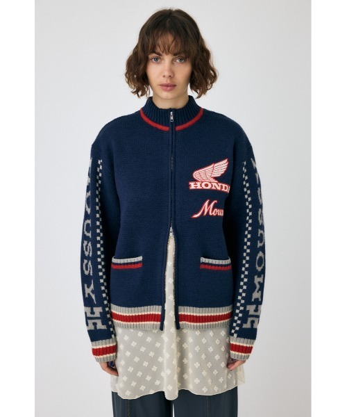MOUSSY(マウジー)の「HONDA JACQUARD ニットカーディガン(カーディガン/ボレロ・レディース・ネイビー/アイボリー・FREE)」の19枚目の写真