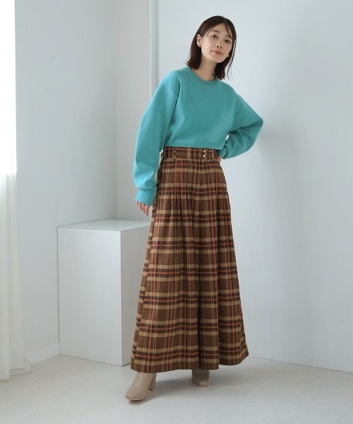 Bou Jeloud(ブージュルード)の「ボリュームタックパンツ(その他パンツ・レディース・オフホワイト/チャコールグレー/A・38)」の20枚目の写真
