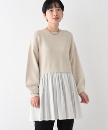 ニットドッキングチュニックワンピース　152738