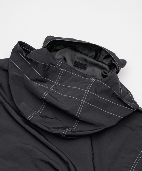 INTER FACTORY（インターファクトリー）の「ﾆｼﾙﾙ - stitch nylon parker made in INTERFACTORY（ナイロンジャケット・レディース・ブラック/カーキ・FREE）」の13枚目の写真