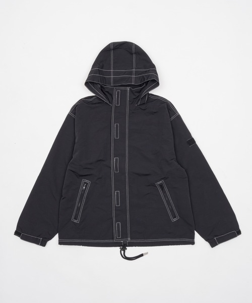 INTER FACTORY（インターファクトリー）の「ﾆｼﾙﾙ - stitch nylon parker made in INTERFACTORY（ナイロンジャケット・レディース・ブラック/カーキ・FREE）」の7枚目の写真