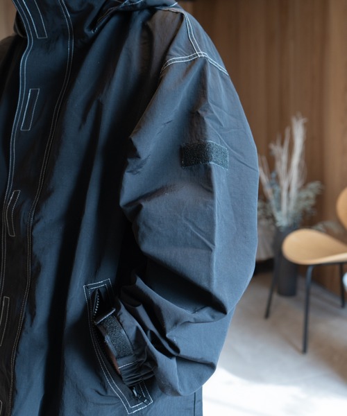 INTER FACTORY（インターファクトリー）の「ﾆｼﾙﾙ - stitch nylon parker made in INTERFACTORY（ナイロンジャケット・レディース・ブラック/カーキ・FREE）」の6枚目の写真
