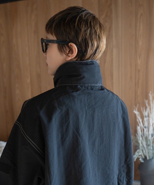 INTER FACTORY（インターファクトリー）の「ﾆｼﾙﾙ - stitch nylon parker made in INTERFACTORY（ナイロンジャケット・レディース・ブラック/カーキ・FREE）」の5枚目の写真