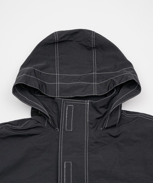 INTER FACTORY（インターファクトリー）の「ﾆｼﾙﾙ - stitch nylon parker made in INTERFACTORY（ナイロンジャケット・レディース・ブラック/カーキ・FREE）」の10枚目の写真