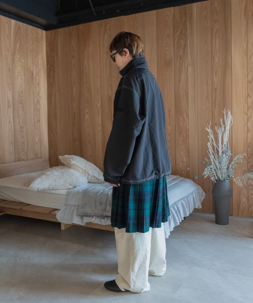 INTER FACTORY（インターファクトリー）の「ﾆｼﾙﾙ - stitch nylon parker made in INTERFACTORY（ナイロンジャケット・レディース・ブラック/カーキ・FREE）」の3枚目の写真