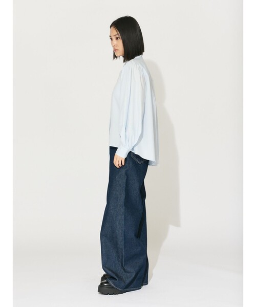 MIDIUMISOLID(ミディウミソリッド)の「MIDIUMISOLID for Ladies リボンタイシャツ(シャツ/ブラウス・レディース・ブラック/ライトブルー/オフホワイト・FREE)」の12枚目の写真