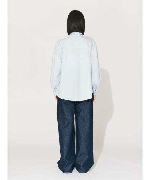 MIDIUMISOLID(ミディウミソリッド)の「MIDIUMISOLID for Ladies リボンタイシャツ(シャツ/ブラウス・レディース・ブラック/ライトブルー/オフホワイト・FREE)」の13枚目の写真