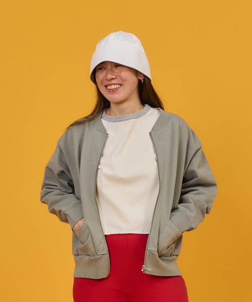 WALLA WALLA SPORT（ワラワラスポーツ）の「13oz CREW CARDIGAN/13オンス クルーカーディガン（スウェット・レディース・ブラック/レッド/イエロー系その他/アクア/ダークネイビー/グレー/ワインレッド・MEDIUM）」の2枚目の写真