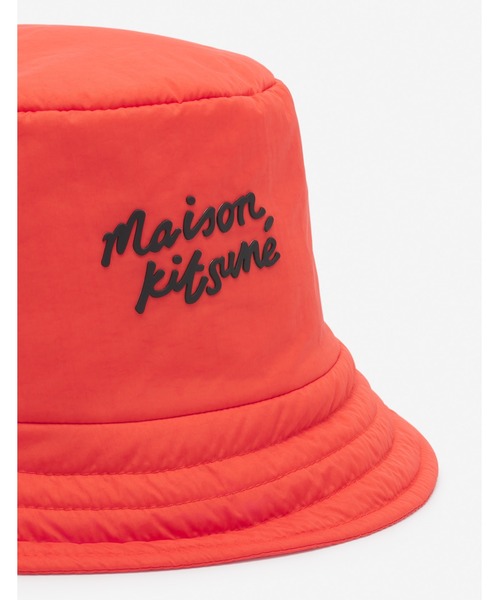 Maison Kitsune(メゾンキツネ)の「PUFFER BUCKET HAT(ハット・メンズ・ブラック/レッド系その他・XS/S/M/L)」の9枚目の写真